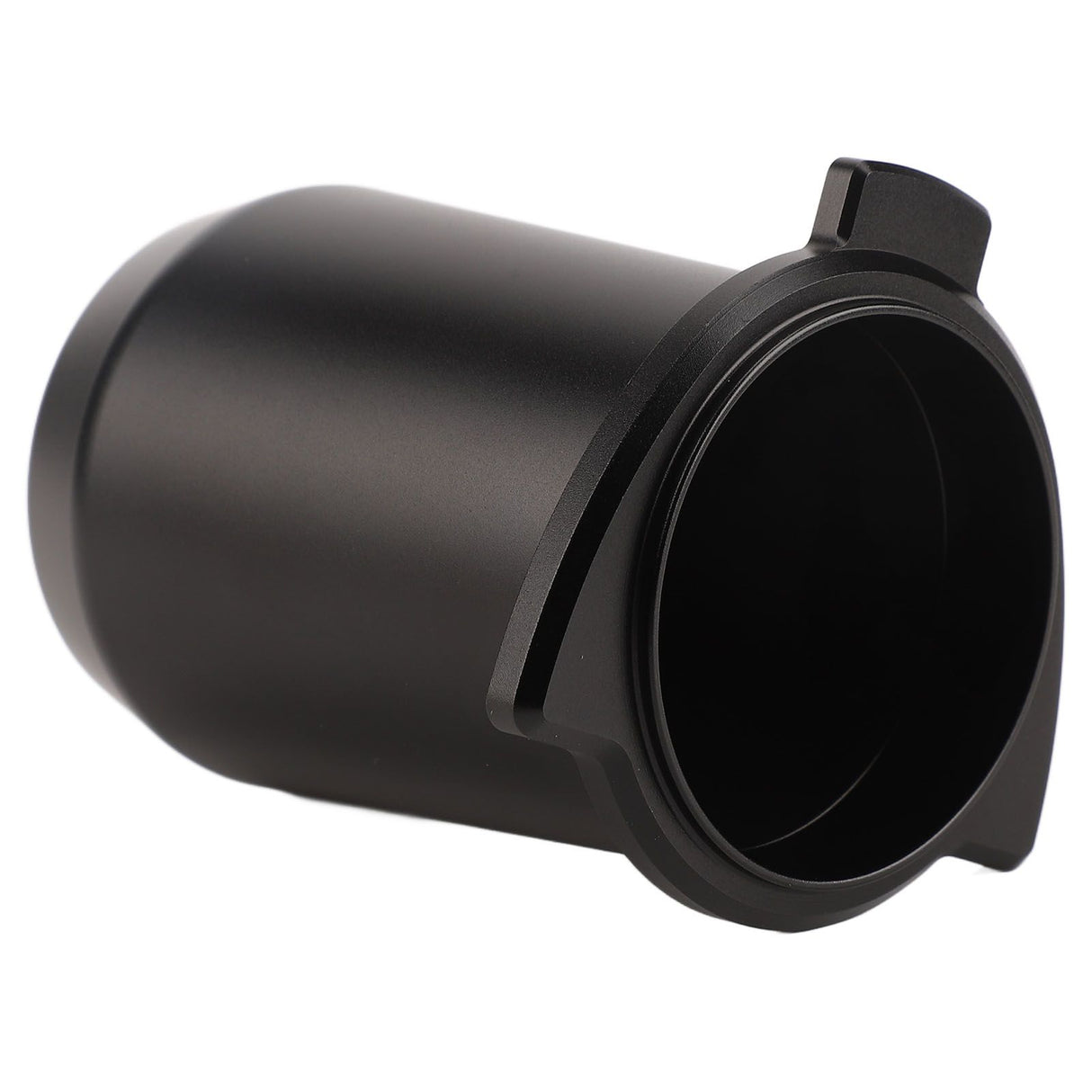 Coffee Powder Cup 54mm Aluminum Alloy Powder Feeder Cup Compact Lightweight Anti Flying Coffee Dosing Mug for Breville 8 Black