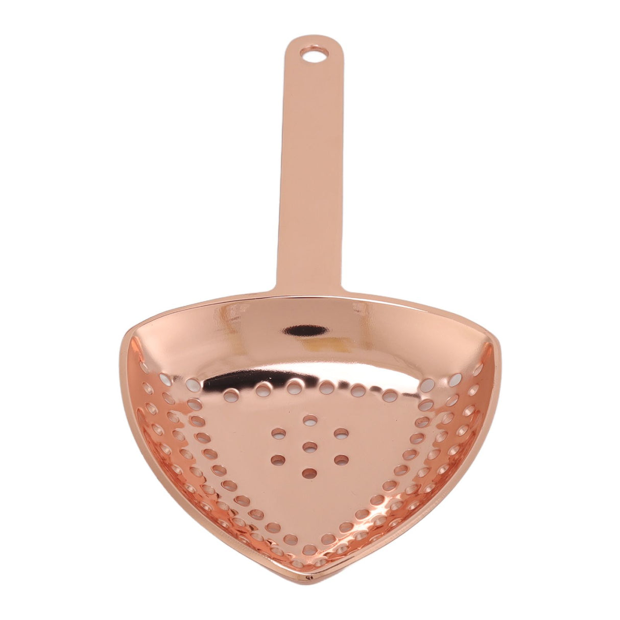 Triangular Cocktail Strainer No Breakage Anti Rust Fine Filtration Decorative Professional Ice Strainer for Bar Home Copper Plated