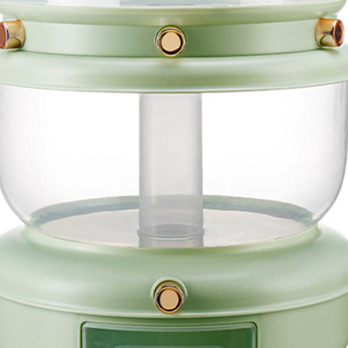 Grains Storage Box Rotatable Sealed Divided Button Rice Storage Tank for Kitchen Home Light Green