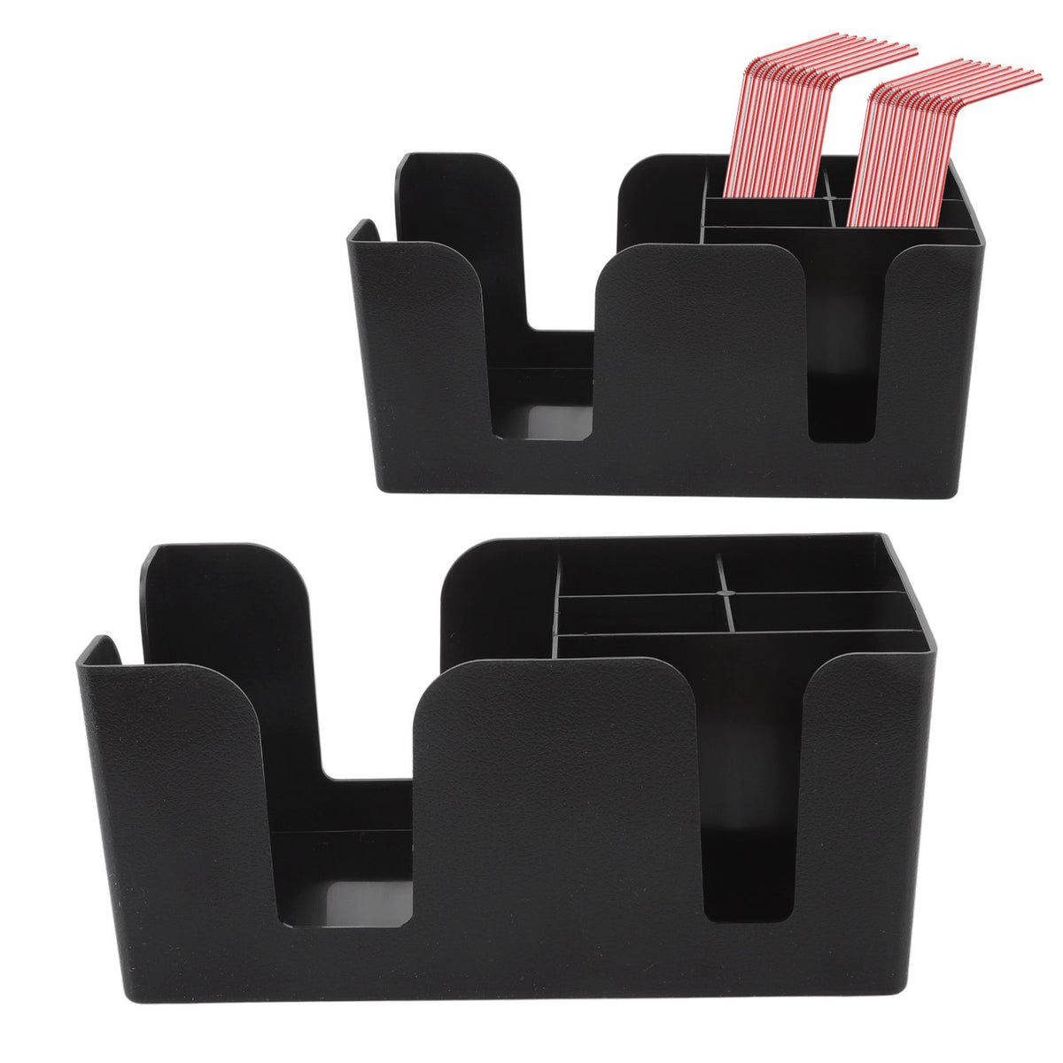 Coffee Station Organizer Multifunction Classification ABS Upright Coffee Condiment Organizer with 6 Compartments