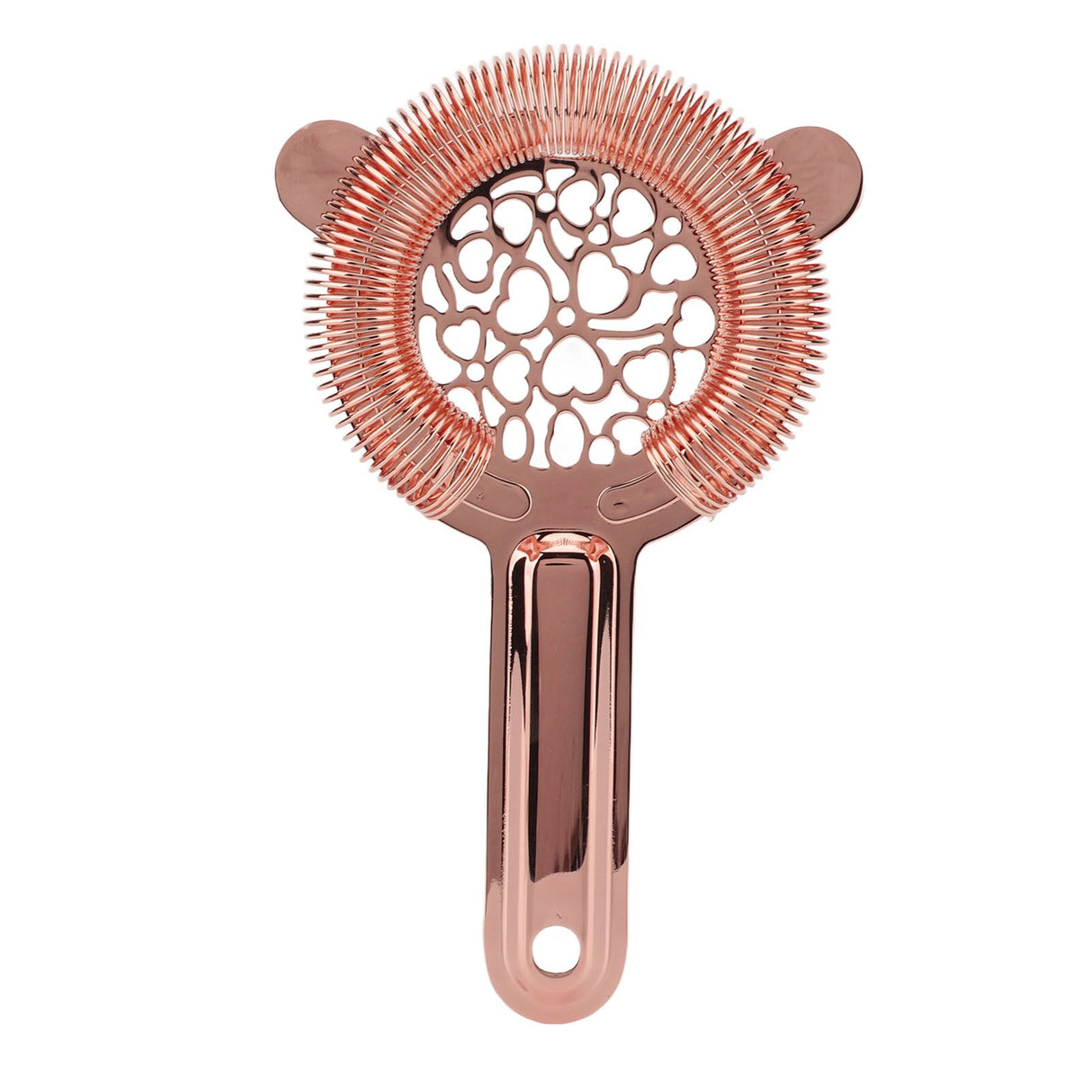 Cocktail Strainer Stainless Steel Gorgeous Glossy Bartending Ice Strainer for Bar Bartender Rose Gold