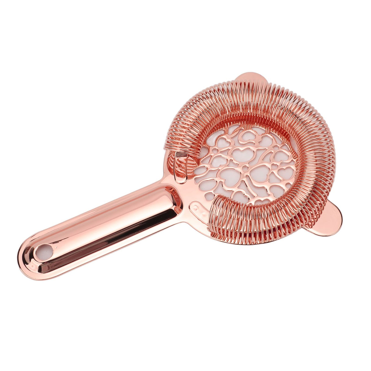 Cocktail Strainer Stainless Steel Gorgeous Glossy Bartending Ice Strainer for Bar Bartender Rose Gold