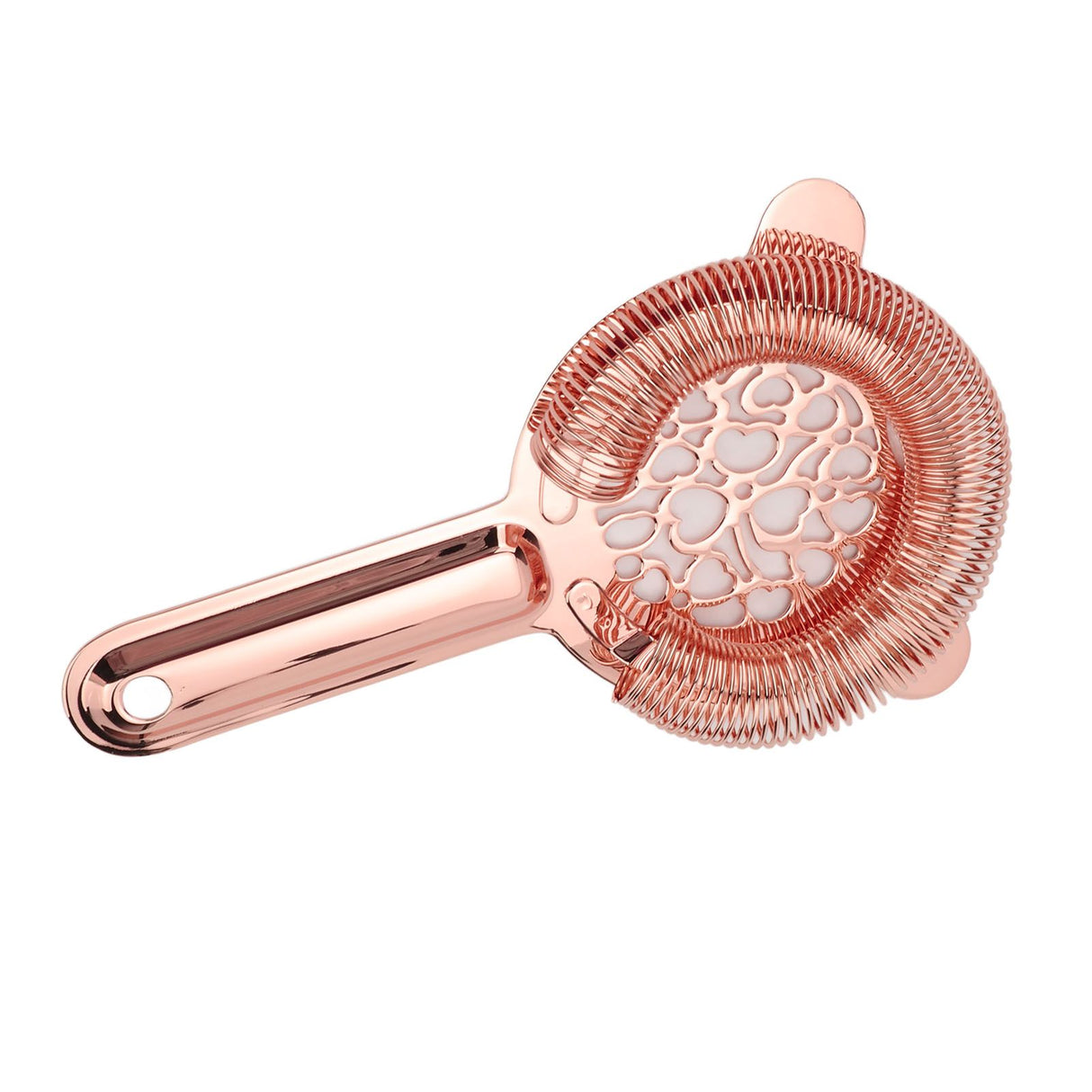 Cocktail Strainer Stainless Steel Gorgeous Glossy Bartending Ice Strainer for Bar Bartender Rose Gold