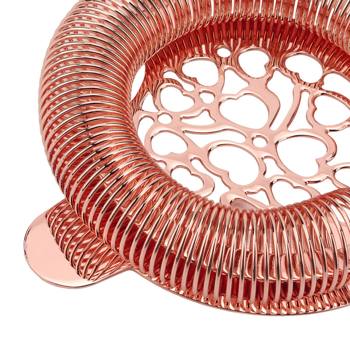 Cocktail Strainer Stainless Steel Gorgeous Glossy Bartending Ice Strainer for Bar Bartender Rose Gold