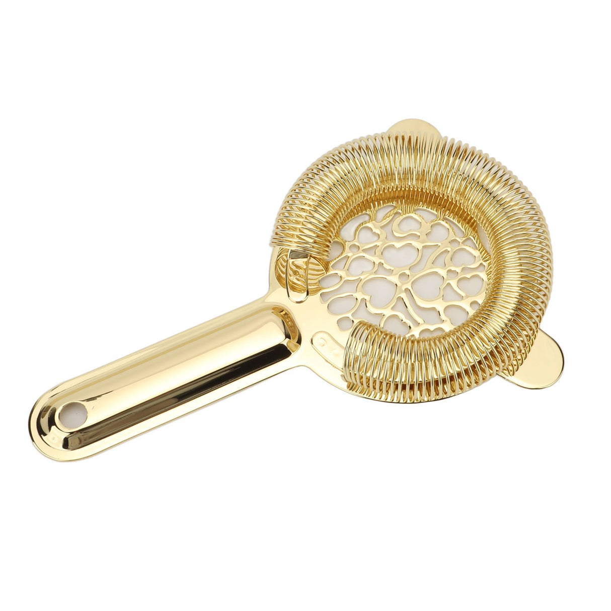 Cocktail Strainer Stainless Steel Gorgeous Glossy Bartending Ice Strainer for Bar Bartender Luxury Gold Color