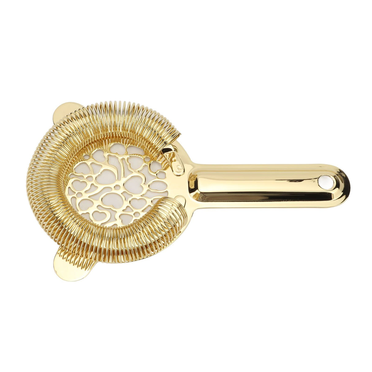 Cocktail Strainer Stainless Steel Gorgeous Glossy Bartending Ice Strainer for Bar Bartender Luxury Gold Color