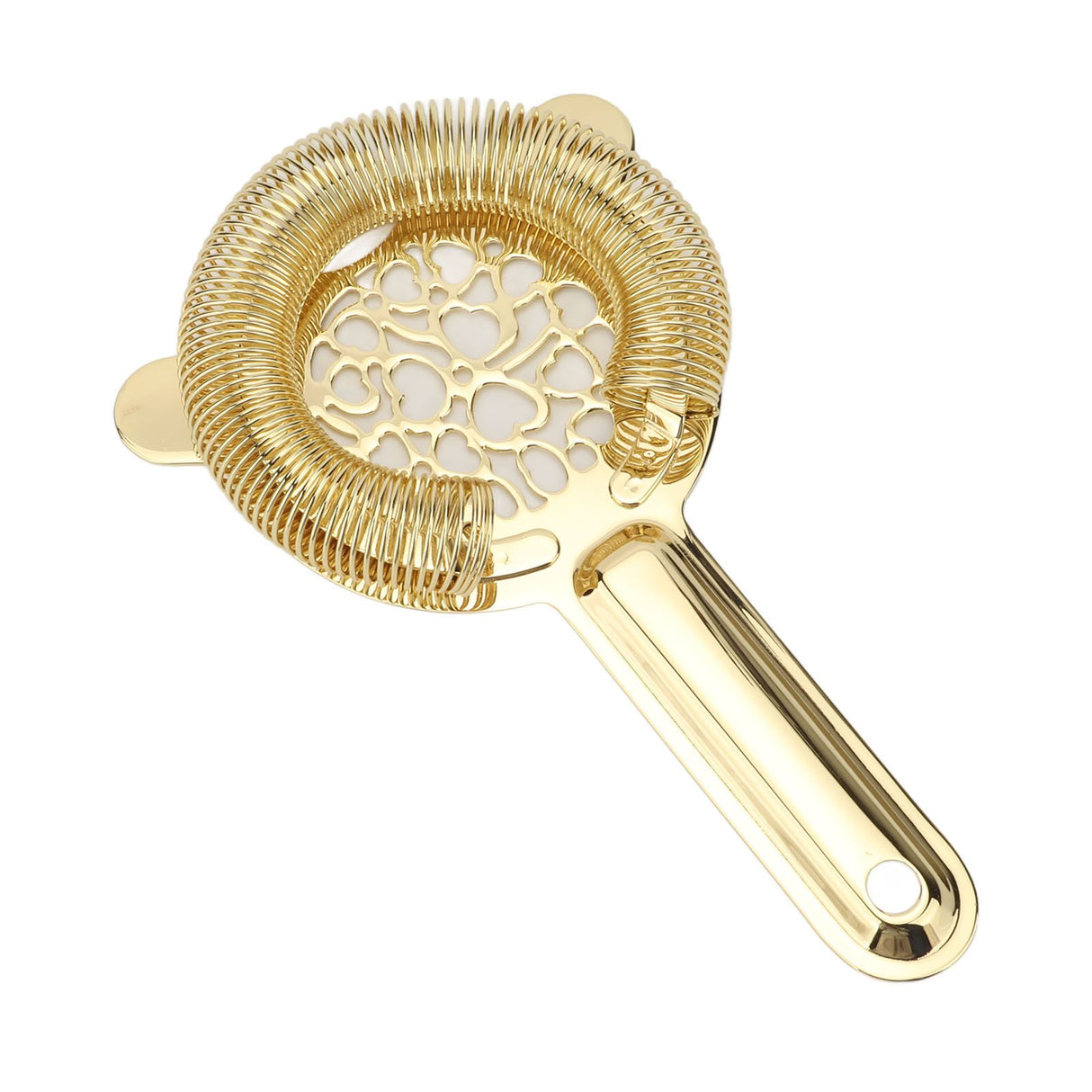 Cocktail Strainer Stainless Steel Gorgeous Glossy Bartending Ice Strainer for Bar Bartender Luxury Gold Color