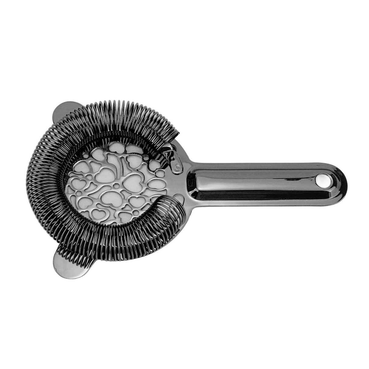 Cocktail Strainer Stainless Steel Gorgeous Glossy Bartending Ice Strainer for Bar Bartender Plated Black