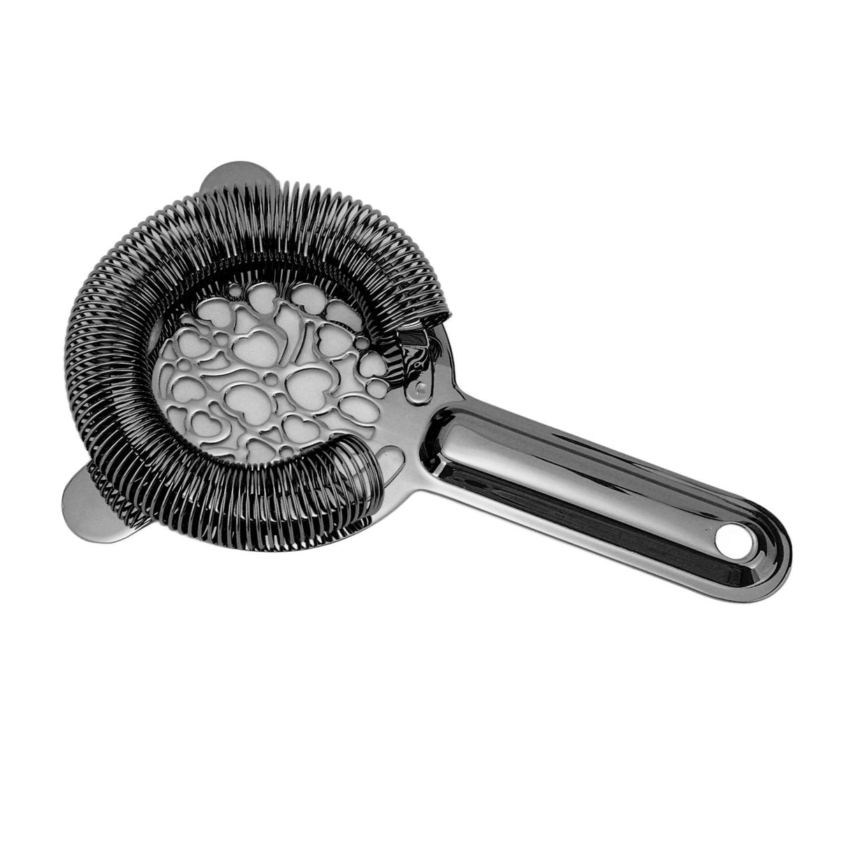 Cocktail Strainer Stainless Steel Gorgeous Glossy Bartending Ice Strainer for Bar Bartender Plated Black