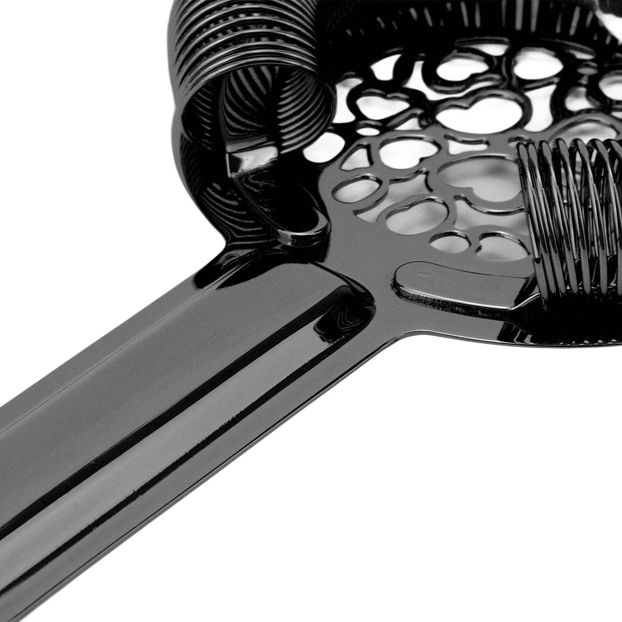Cocktail Strainer Stainless Steel Gorgeous Glossy Bartending Ice Strainer for Bar Bartender Plated Black
