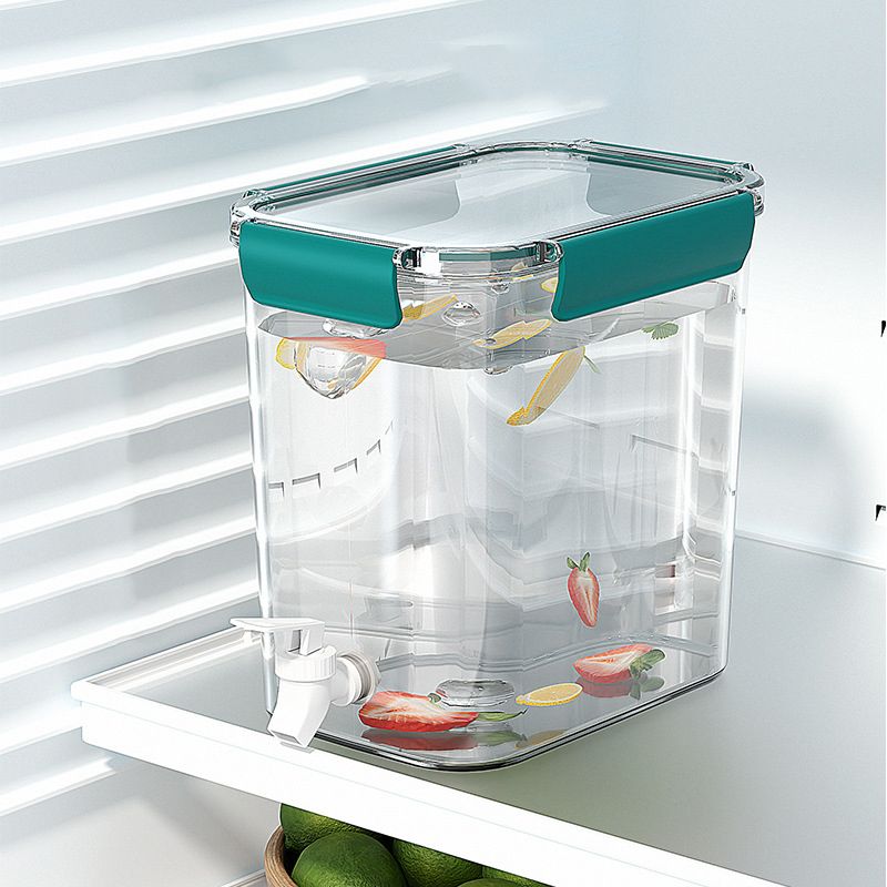 Cold Water Kettle Large Capacity Thicken Faucet Sealed Drink Storage Pot for Kitchen Green-3.5L