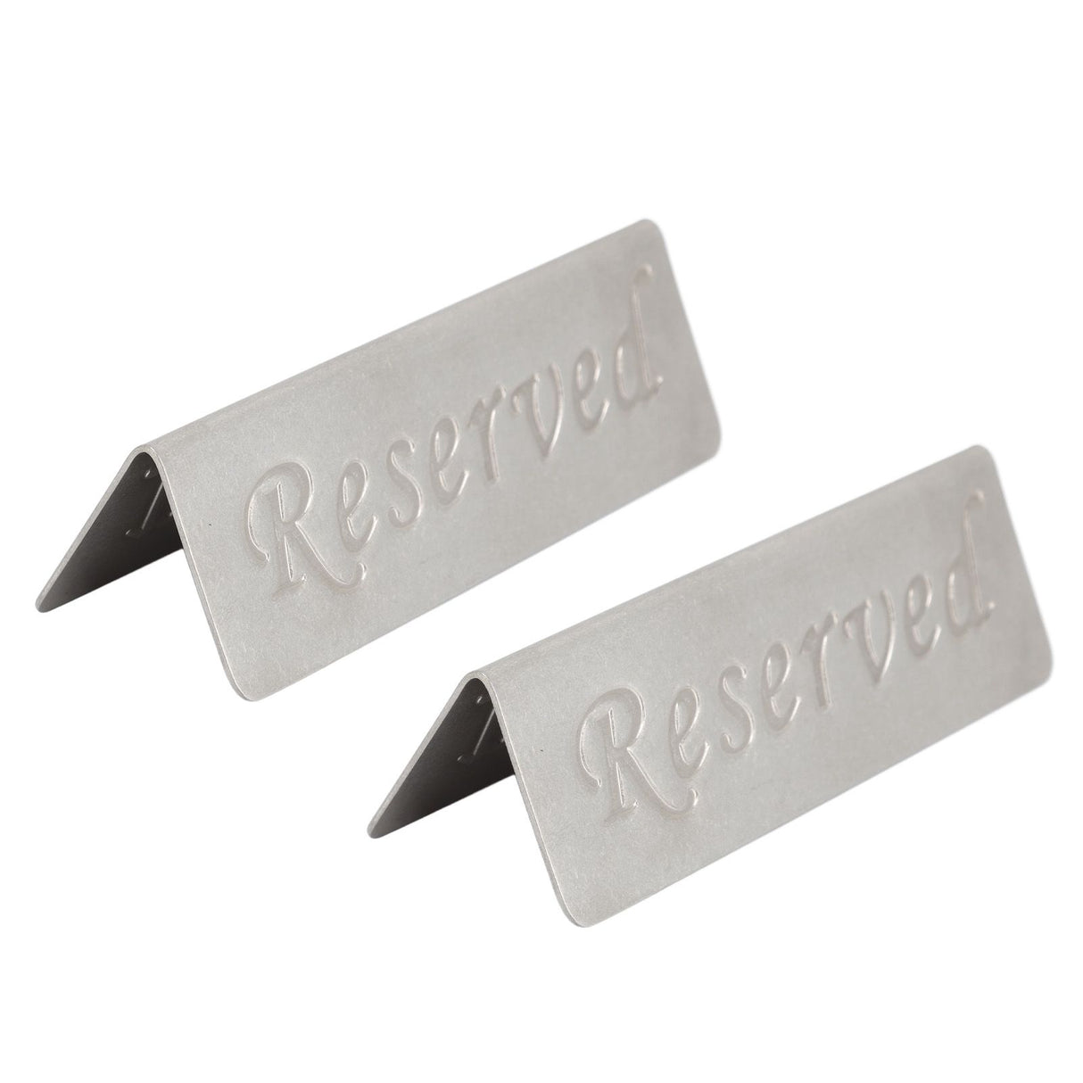 2Pcs Metal Stainless Steel Reserved Sign Double Sided Reserved Table Signs for Restaurants Bar Cafe Tea Room Hotel