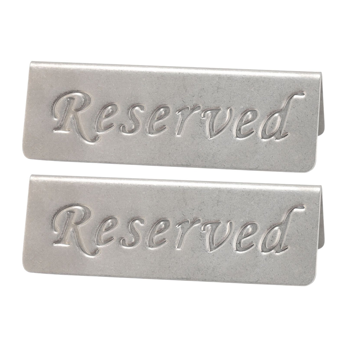2Pcs Metal Stainless Steel Reserved Sign Double Sided Reserved Table Signs for Restaurants Bar Cafe Tea Room Hotel