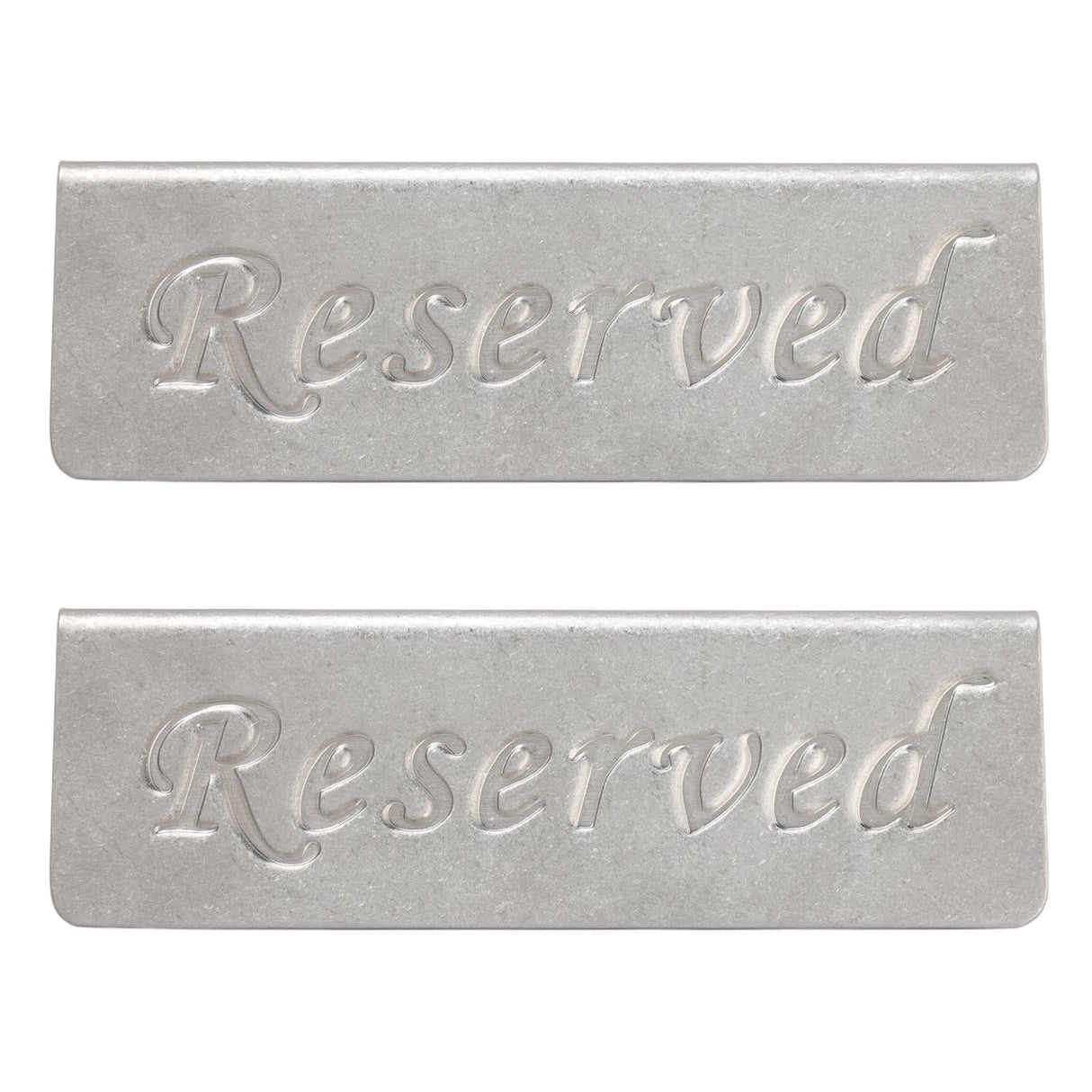 2Pcs Metal Stainless Steel Reserved Sign Double Sided Reserved Table Signs for Restaurants Bar Cafe Tea Room Hotel