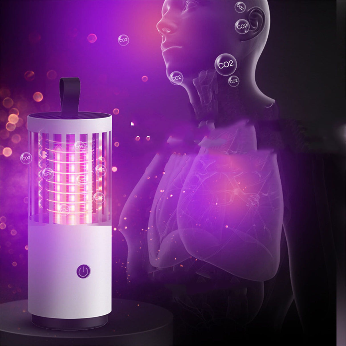 Mosquito Killing Lamp Electric Shock Strong Suction USB Rechargeable Mosquito Trap Lamp Zapping Light for Indoor Outdoor Rechargeable (Electric Shock and Strong Suction to Kill Mosquitoes) USB