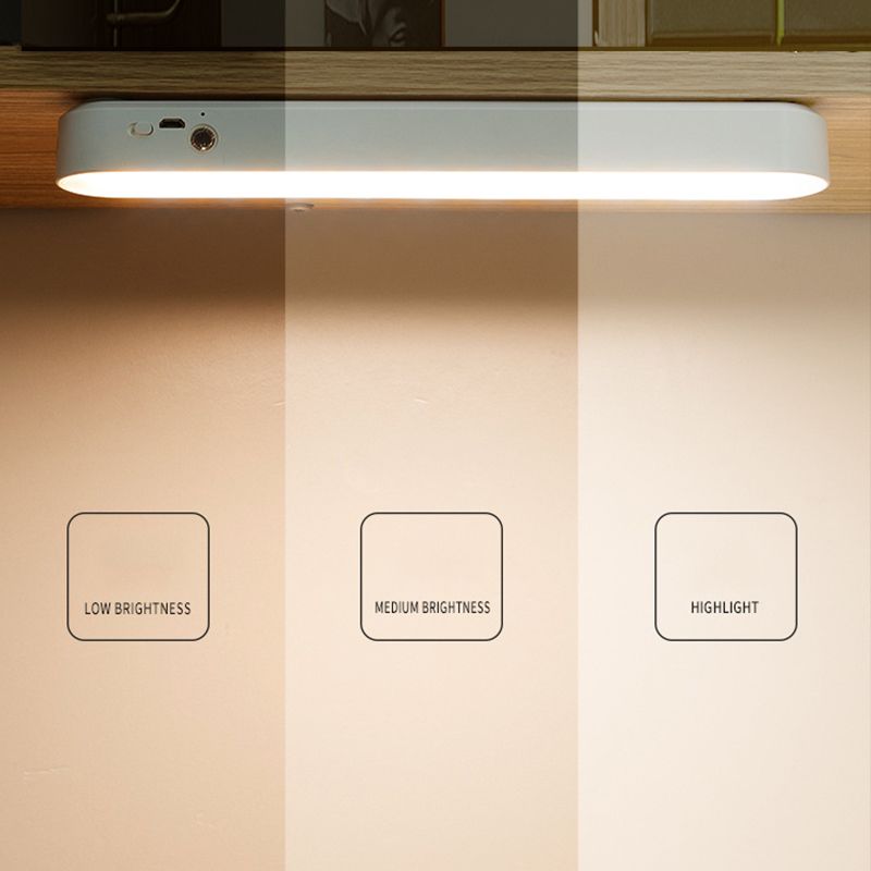 Dorm Reading Light USB LED Eyes Protection Touch Switch Cabinet Closet Rechargeable Night Light White 26cm/10.24in