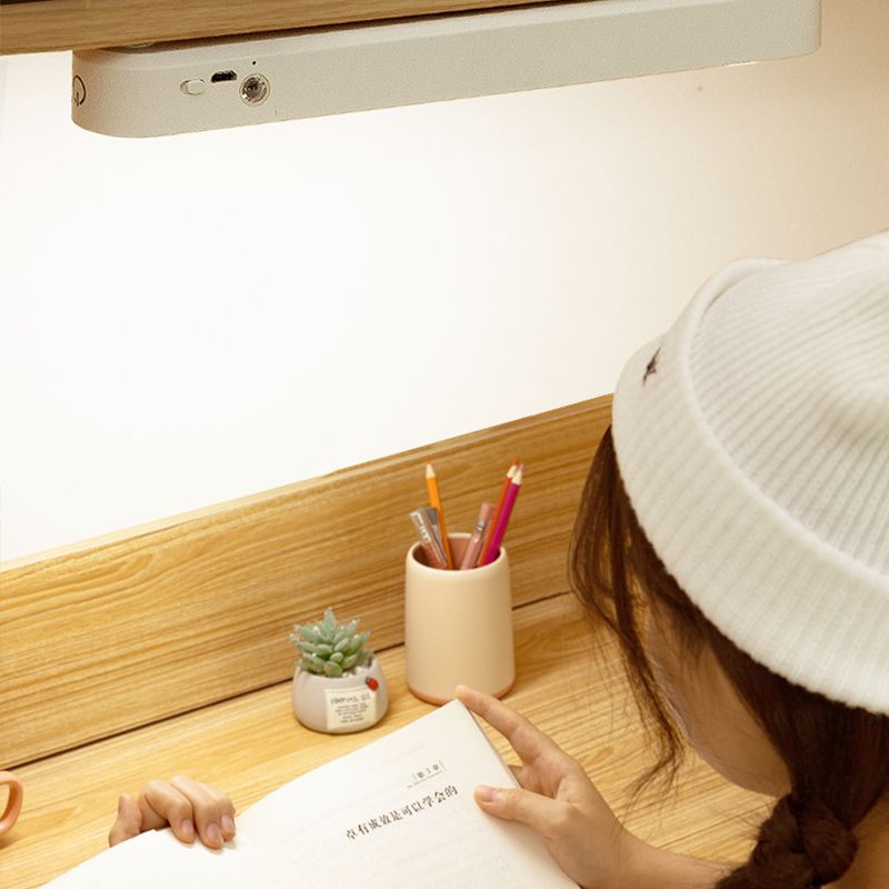 Dorm Reading Light USB LED Eyes Protection Touch Switch Cabinet Closet Rechargeable Night Light White 26cm/10.24in