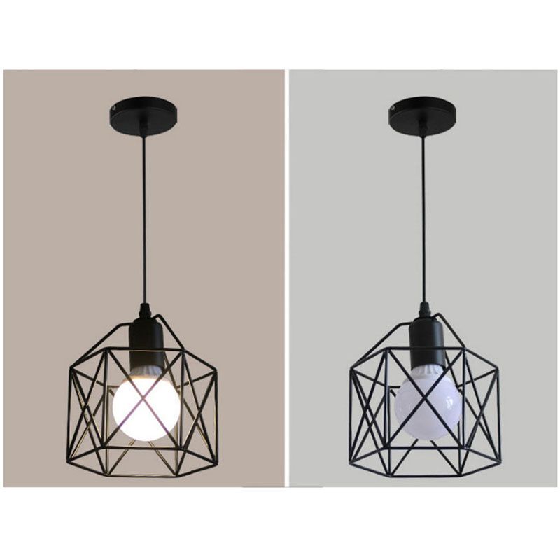 Pendant Light Modern Simple Style Industrial Robust Small Chandelier Hanging Light for Bedroom Aisle Single Head No Bulb