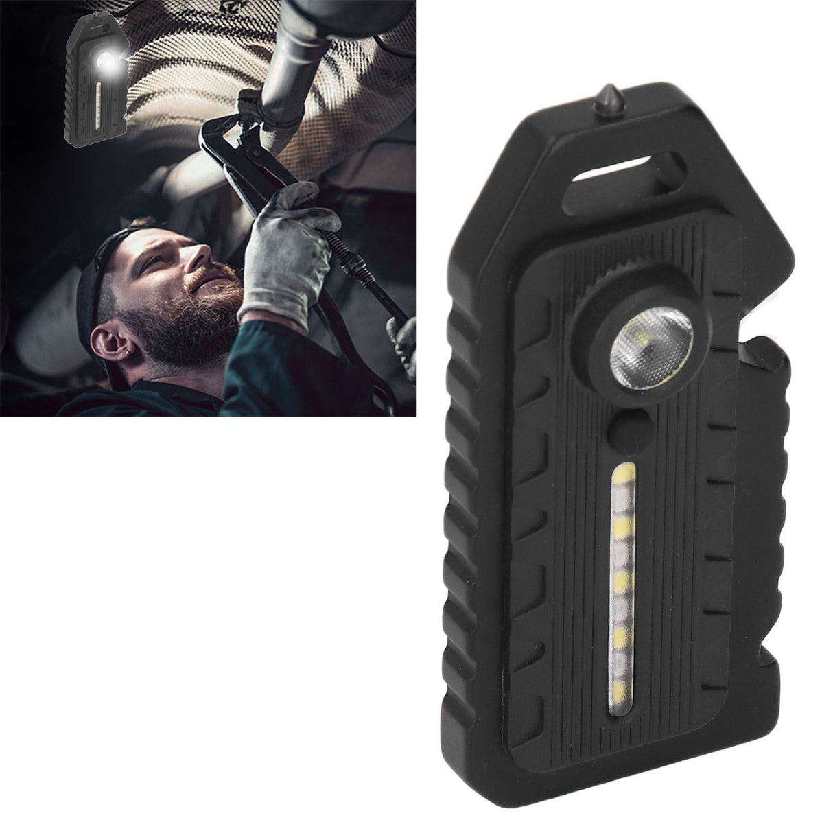 Pocket Flashlight Multifunction Keychain Flashlights Waterproof Whistle Emergency Light with Multiple Lighting Modes
