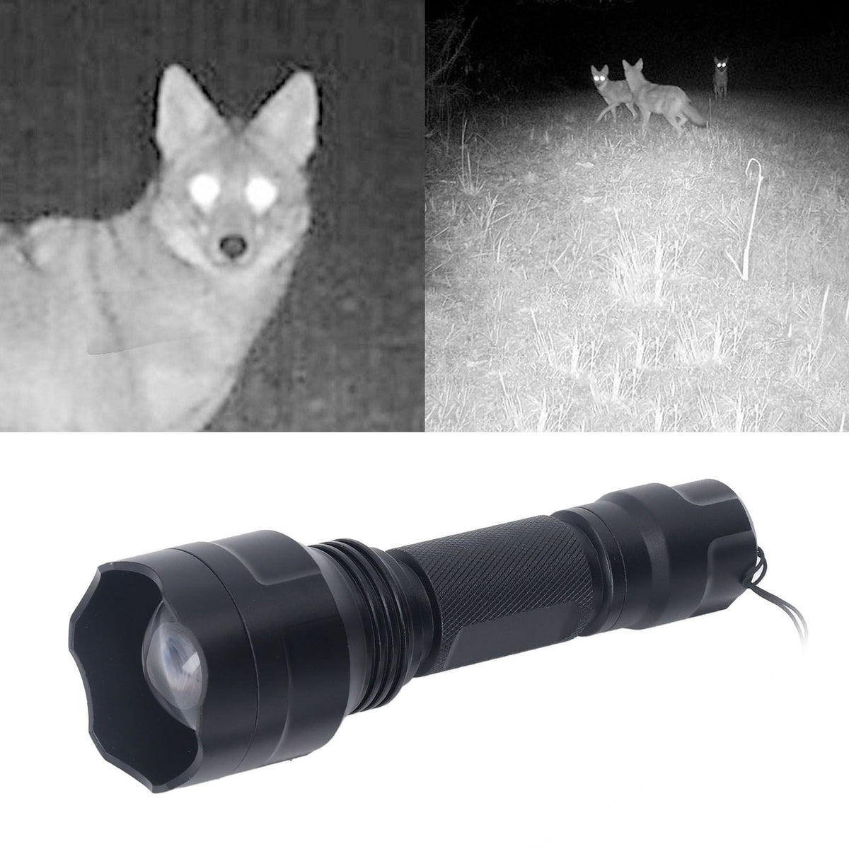 LED IR Flashlight Adjustable Focus Infrared Night Vision Light Dimmable for Hunting 850nm 940nm