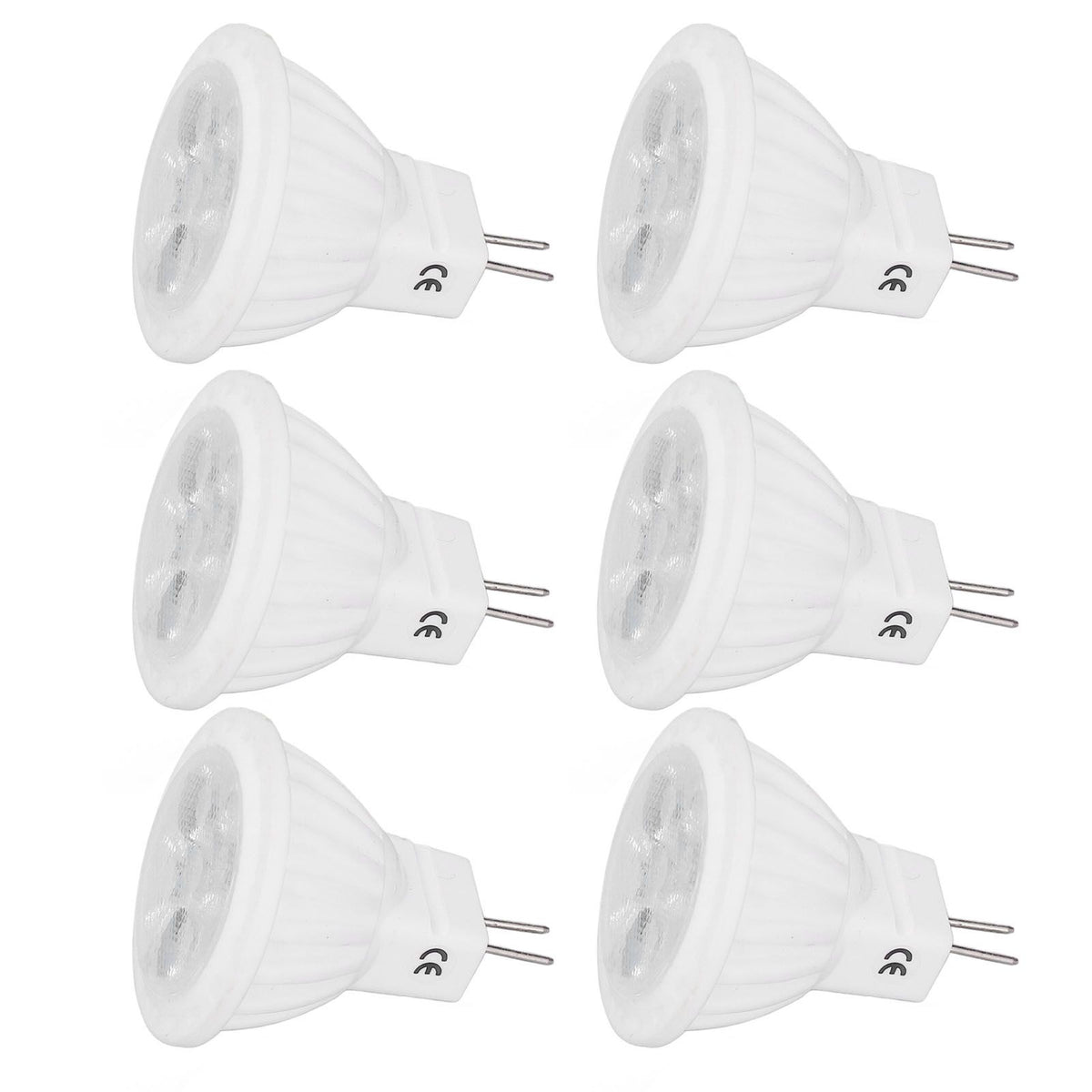 6pcs Brightness Dimming LED Spot Light Bulbs 360LM MR11 LED Landscape Track Light with Ceramic GU4 Base 110V 4W Warm Light 3000K