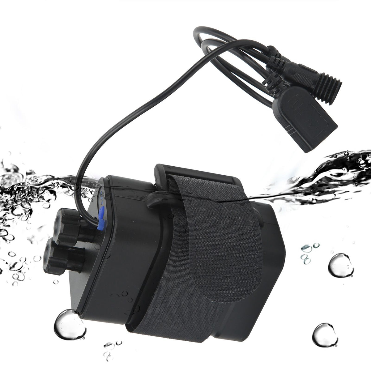 Battery Charge Case Box ABS Waterproof 8.4V for 6pcs 18650 Lithium Batteries USB DC Two Ports with Cable for Outdoor Traveling Camping