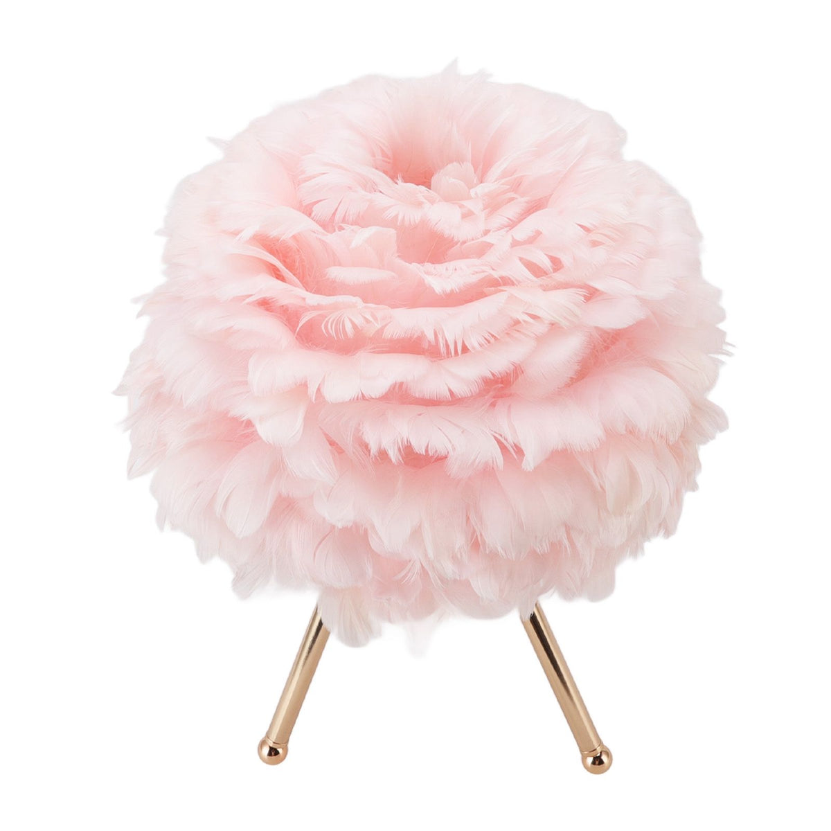 Feather Table Lamp Adjustable Color Brightness Rechargeable Touch Control Decoration Night Light Pink