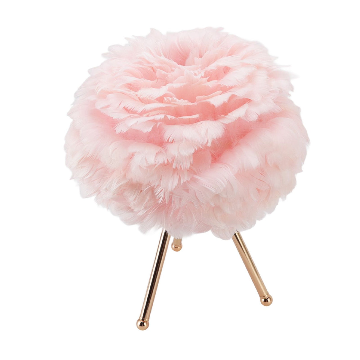 Feather Table Lamp Adjustable Color Brightness Rechargeable Touch Control Decoration Night Light Pink