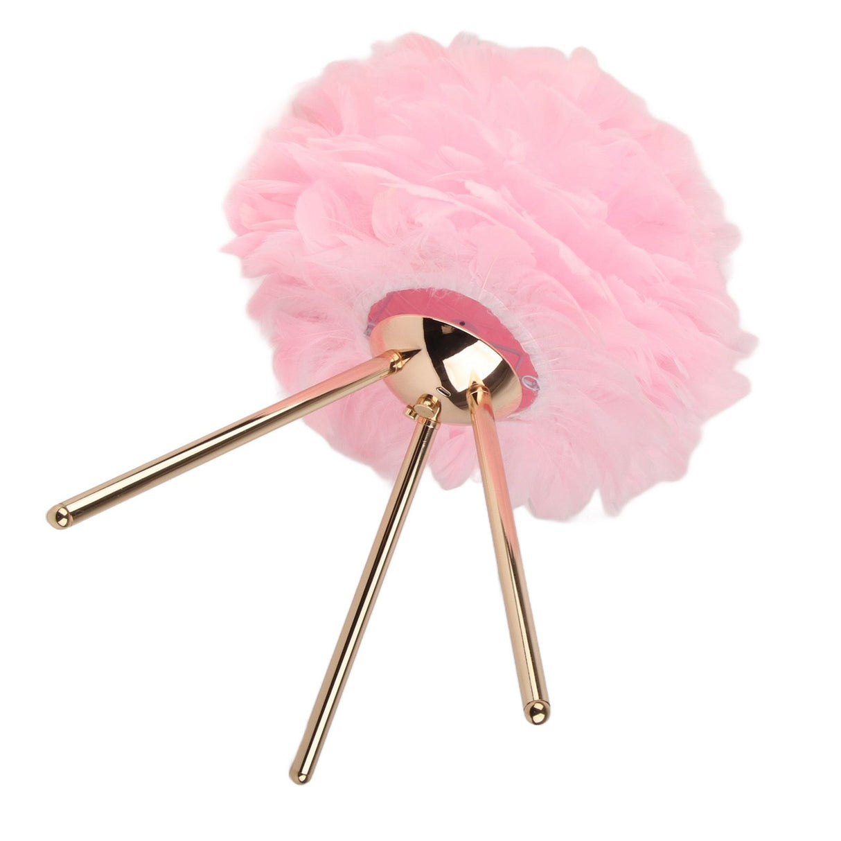 Feather Table Lamp Adjustable Color Brightness Rechargeable Touch Control Decoration Night Light Pink