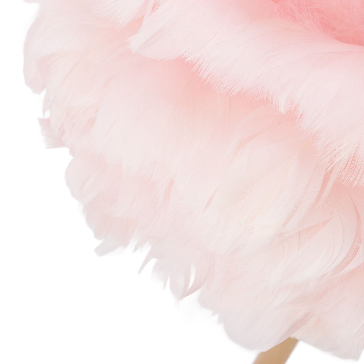 Feather Table Lamp Adjustable Color Brightness Rechargeable Touch Control Decoration Night Light Pink