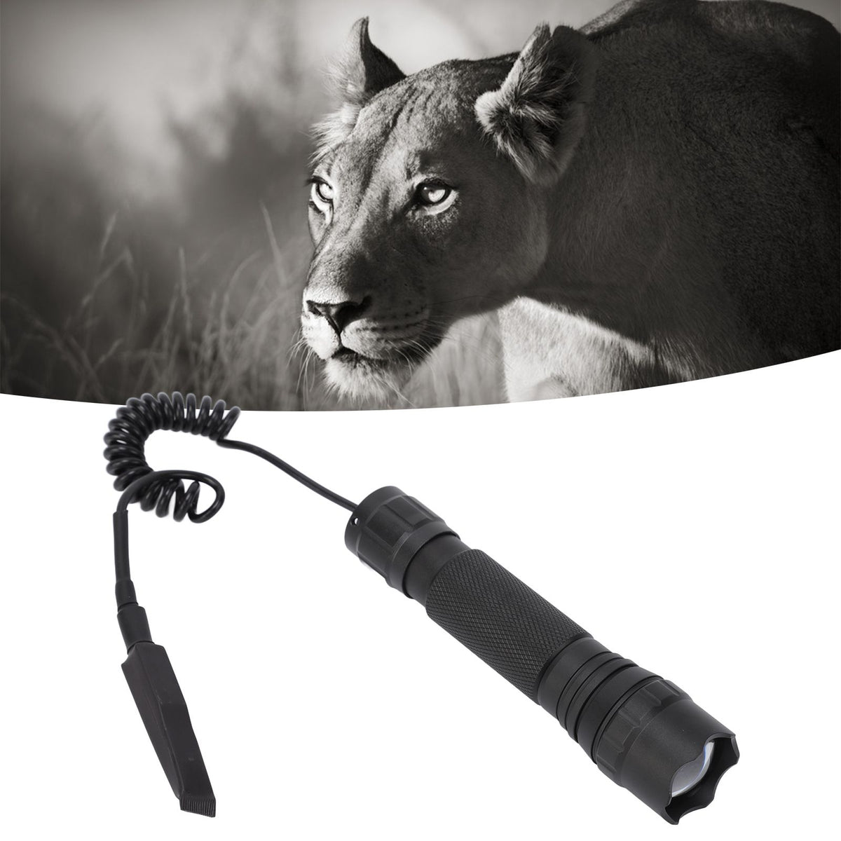 850nm IR Flashlight Portable Infrared Flashlight Zoomable Flashlight for Hunting Night Vision Camera Device