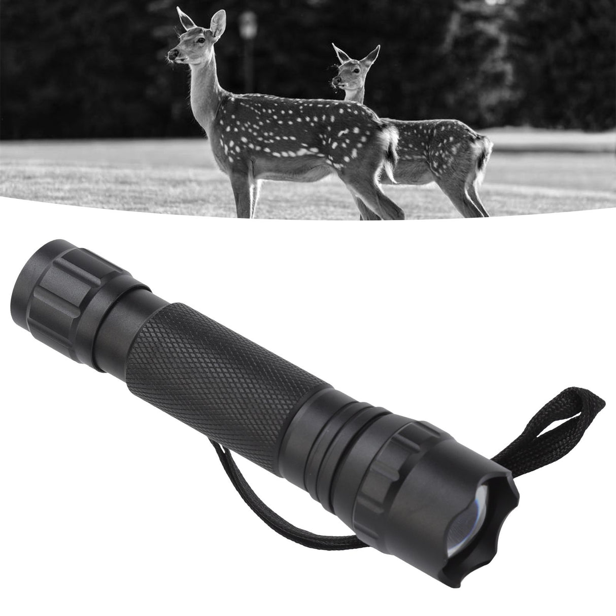850nm IR Flashlight Portable Infrared Flashlight Zoomable Flashlight for Hunting Night Vision Camera Device
