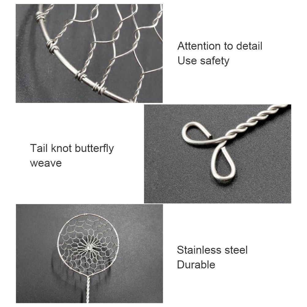 Fondue Sieve Stainless Steel Fondue Strainer with Long Handle Kitchen Colander