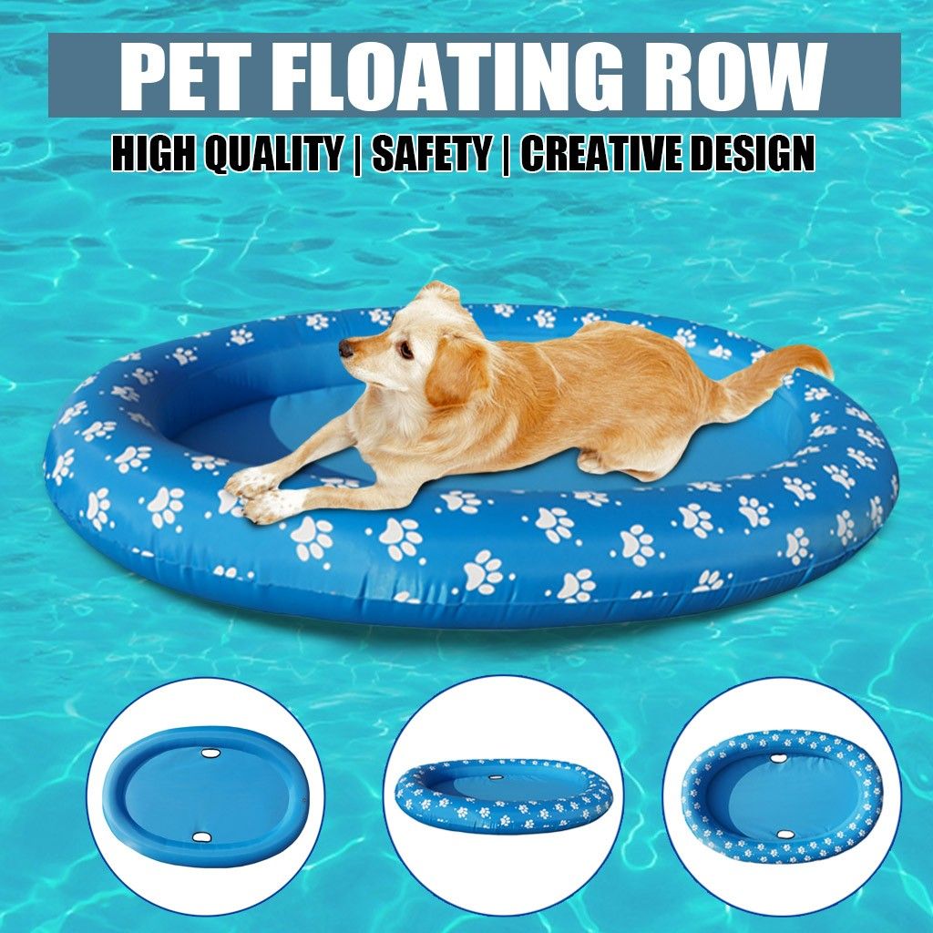 Dog Swimming Pool Floating Boat Pet Toy Inflatable Pet Floating Raft for Outdoor Water Games