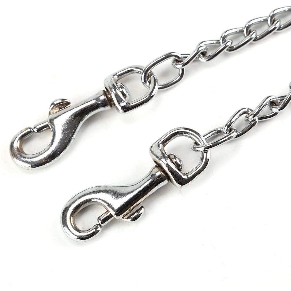 1 pcs Pets Double Head Dog Leash Aluminum Alloy Twin Lead Traction Belt Pets Chains for Walking Two Dogs(40cm)