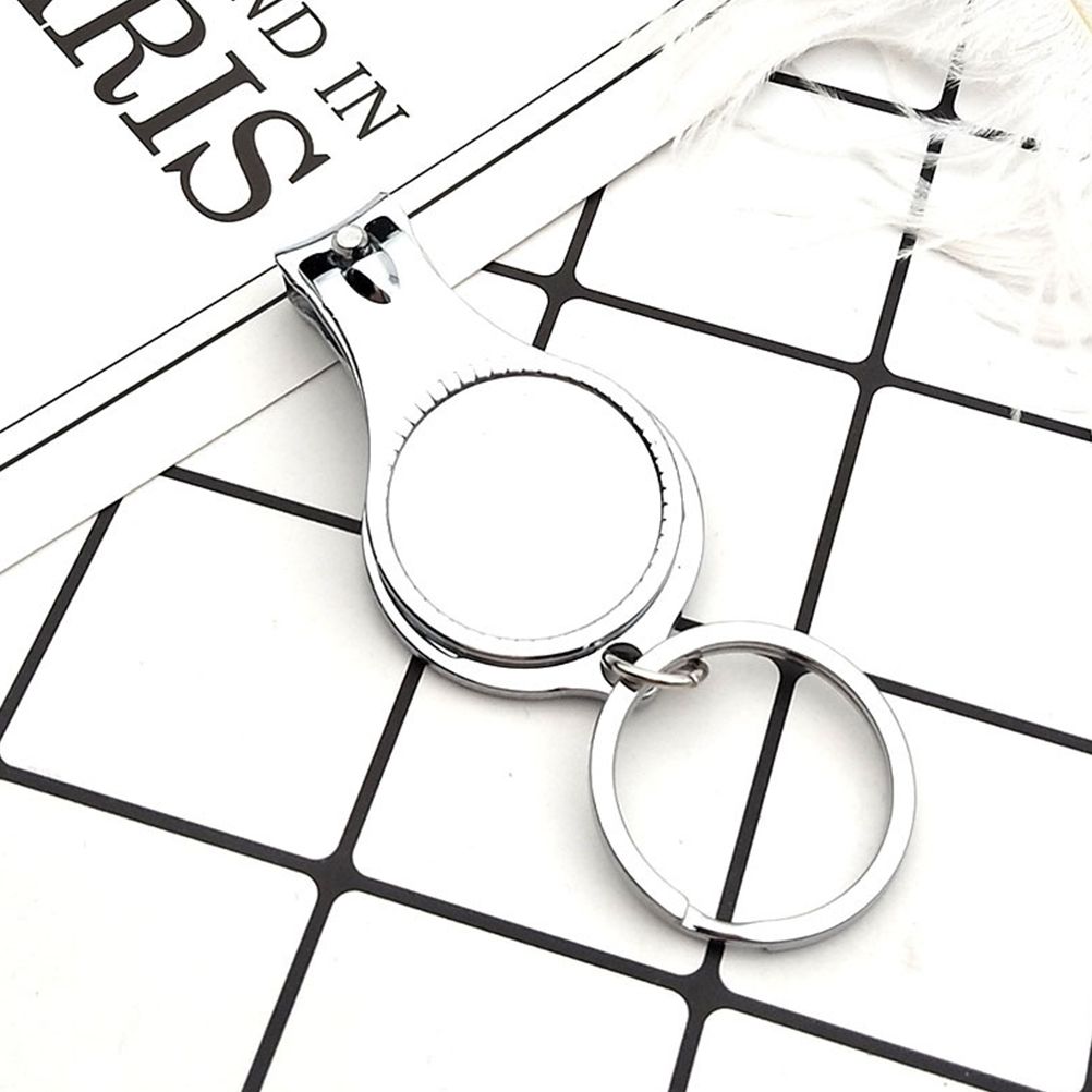 3 In 1 Multifunction Round Bottle Opener Nail Clippers Key Chain
