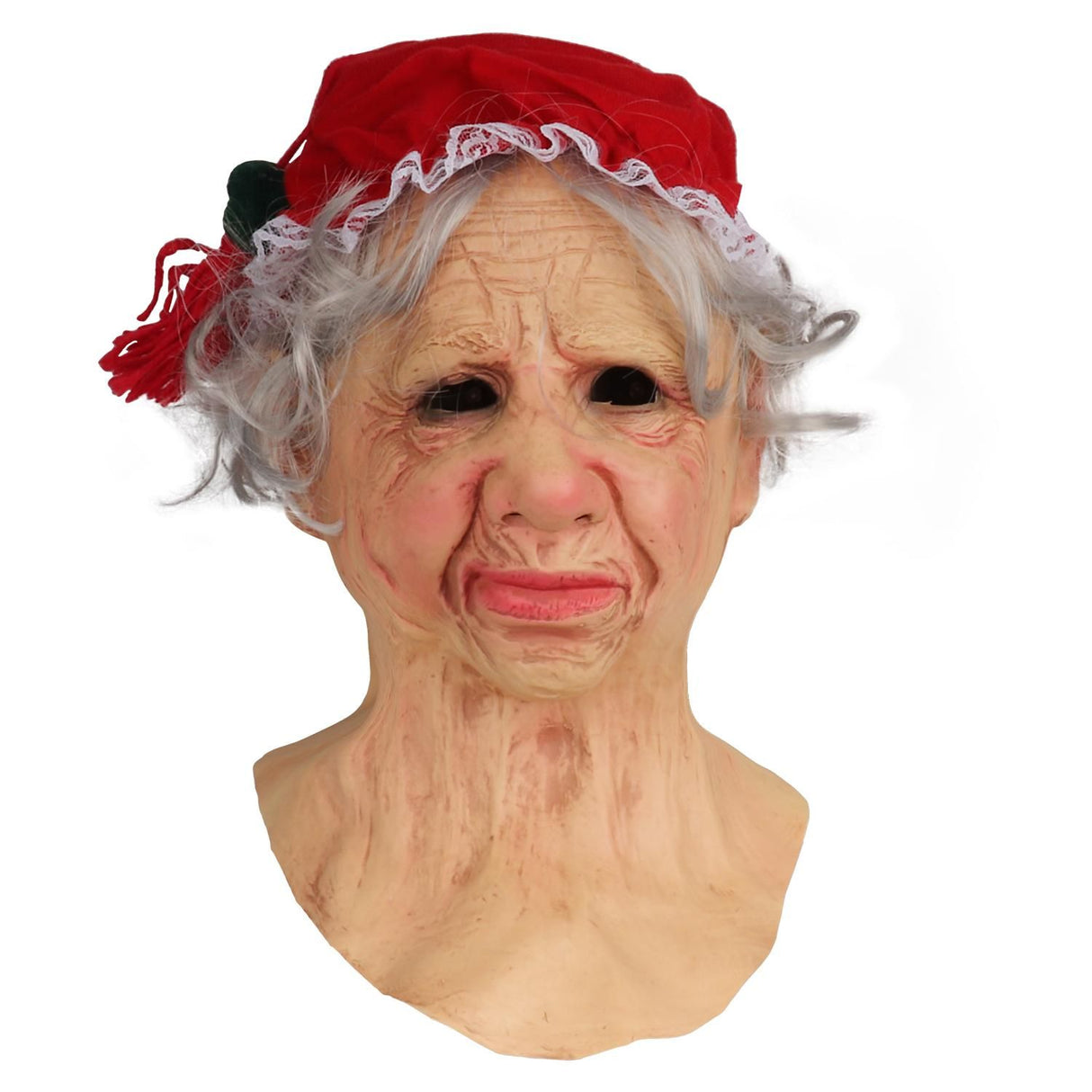 Grandma Christmas Headgear Christmas Headdress Decoration Holiday Soft Latex Adult Headgear Xmas Gifts Party Cospaly Props