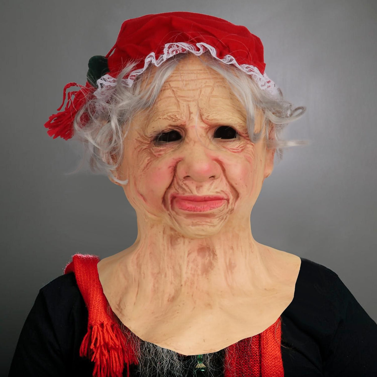 Grandma Christmas Headgear Christmas Headdress Decoration Holiday Soft Latex Adult Headgear Xmas Gifts Party Cospaly Props