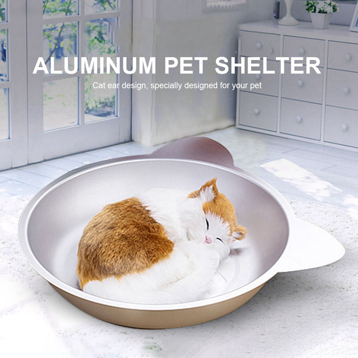 Cat Aluminum Nest Pet Aluminum Cooling Basin Summer Ice Bed for Cat