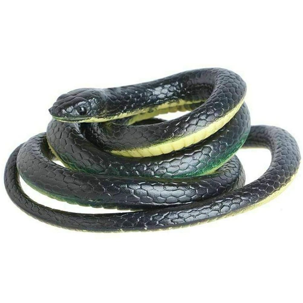 Long Realistic Garden Rubber Snake Fake Snakes for Fool's Day Halloween Novelty Toy