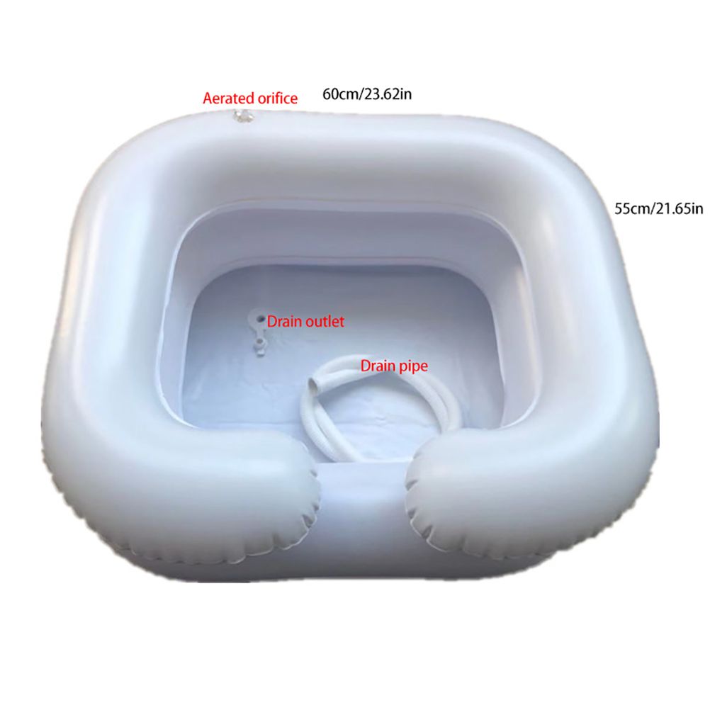 Inflatable Hairwash Basin Shampoo Basin Bathing Aid Wash Hair PVC Foldable Shampoo Basin Wash Basin for Disabled Elder People
