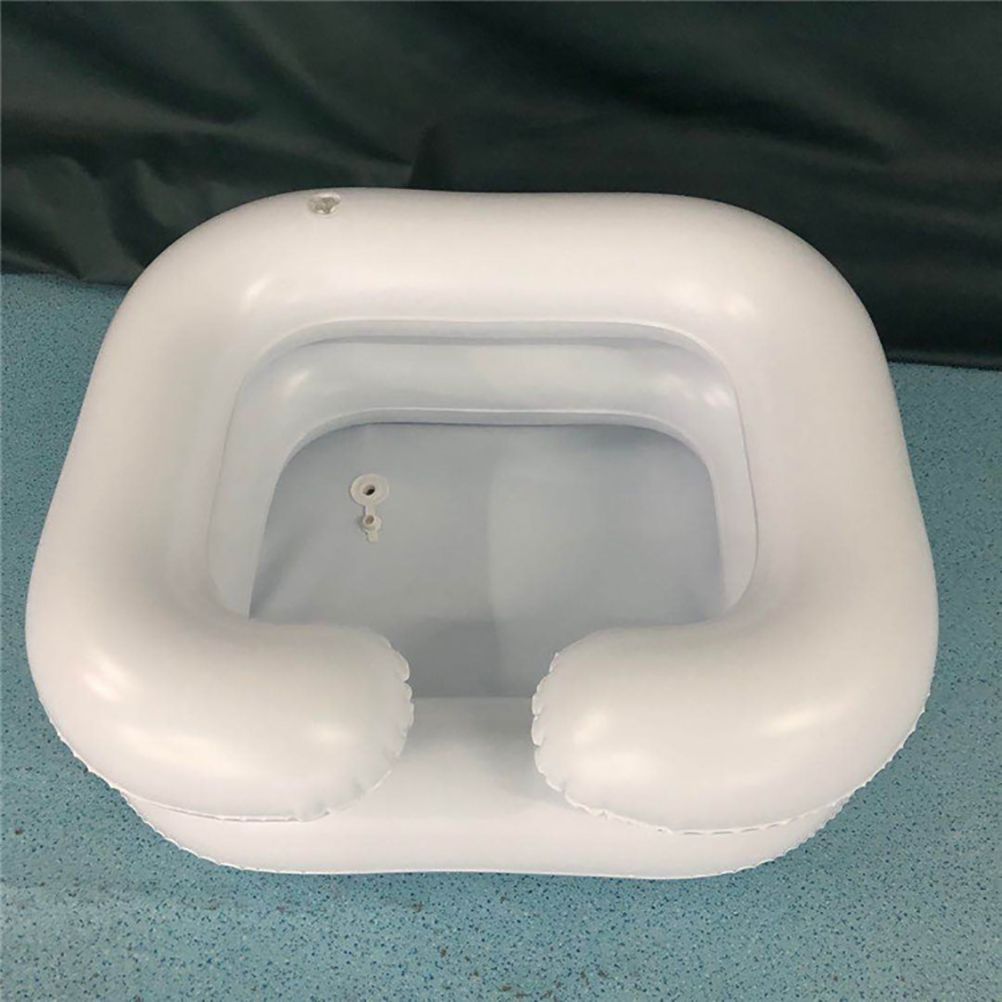 Inflatable Hairwash Basin Shampoo Basin Bathing Aid Wash Hair PVC Foldable Shampoo Basin Wash Basin for Disabled Elder People
