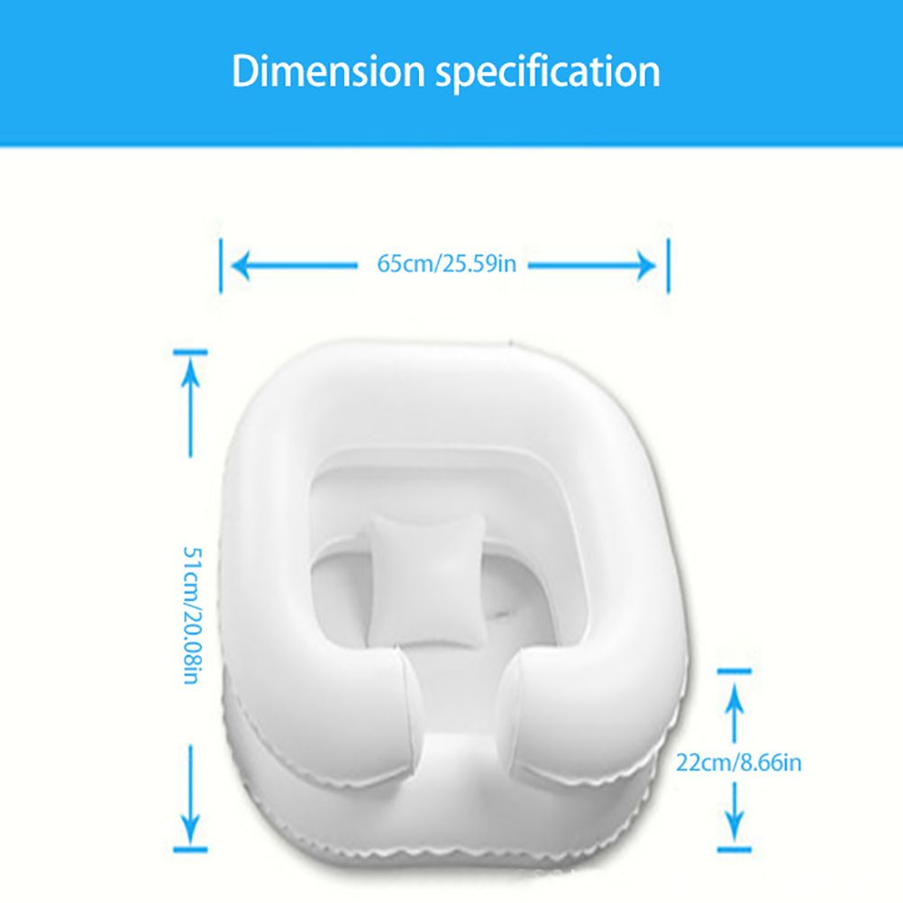 Inflatable Hairwash Basin Shampoo Basin Bathing Aid Wash Hair PVC Foldable Shampoo Basin Wash Basin for Disabled Elder People