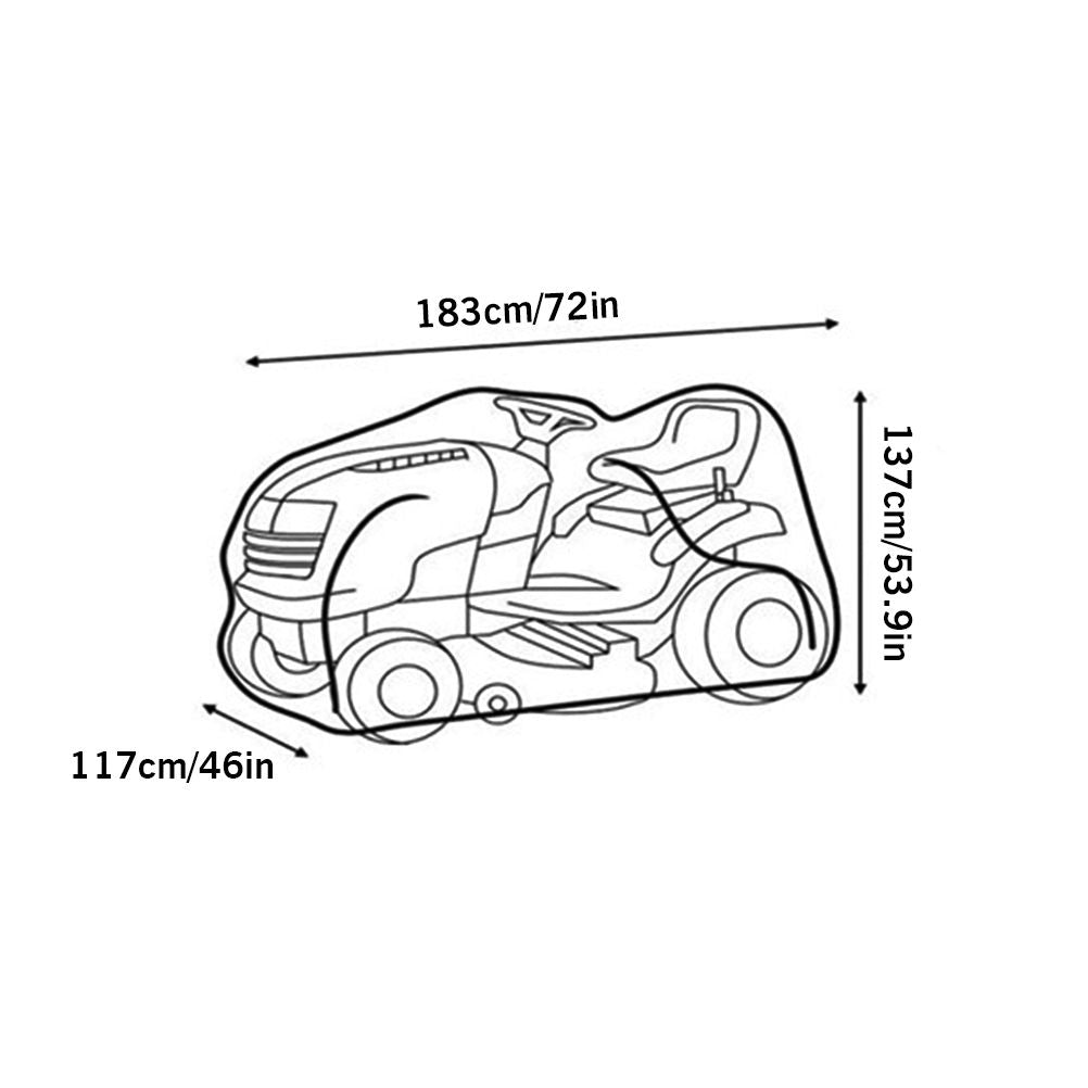 Outdoors Lawn Mower Cover Tractor Cover Riding Lawn Mower Cover with Drawstring and Storage Bag