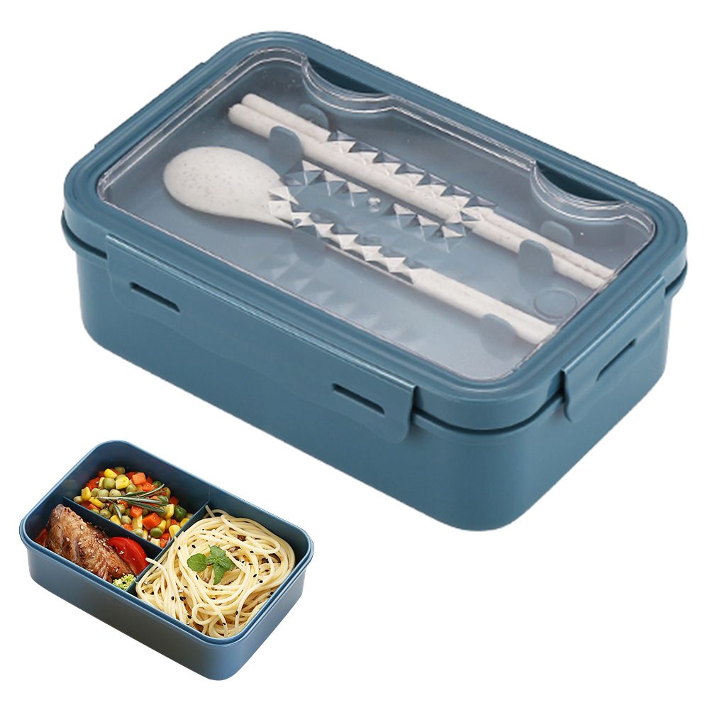 Lunch Boxes Bento Boxes Leakproof Lunch Boxes for Microwave Bento Lunch Boxes with 3 Compartments and Tableware