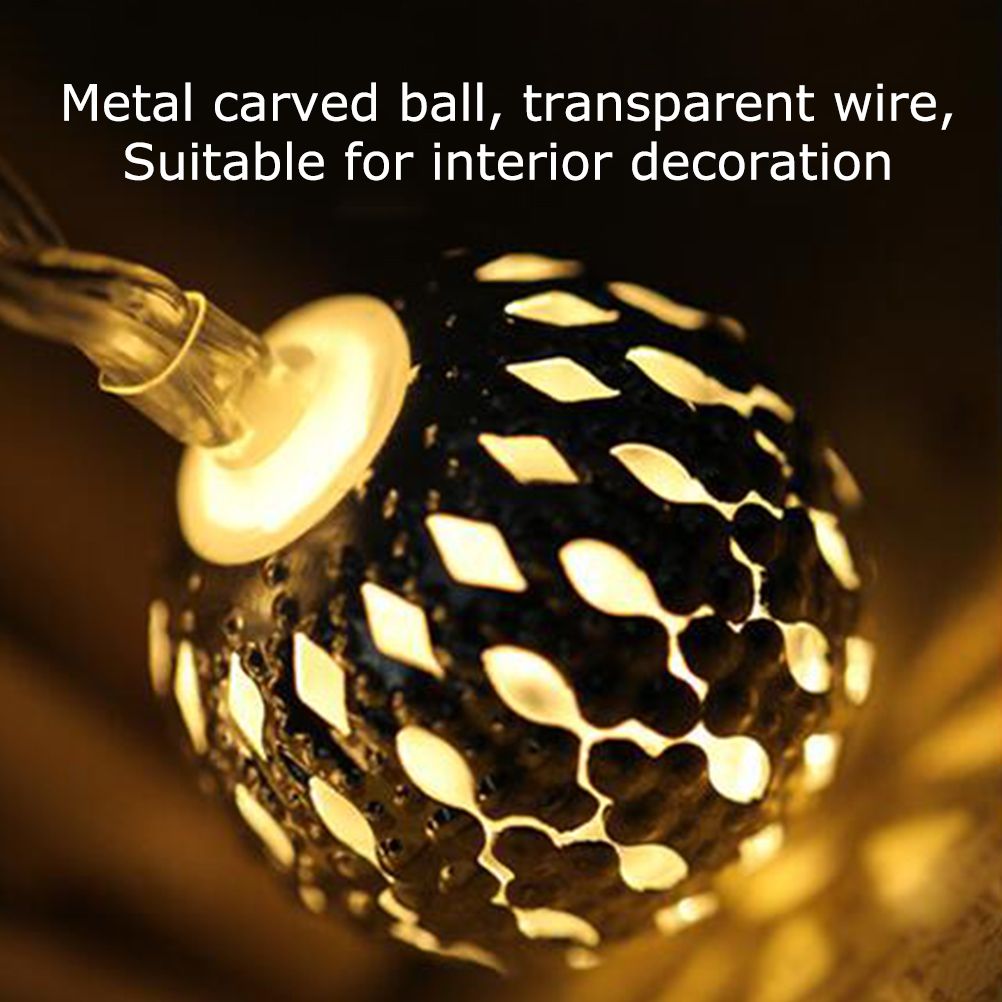 Moroccan Balls Light String 30 LEDs Fairy Light Battery Powered Decorative Light String