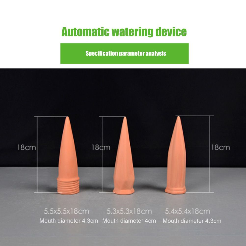 4Pcs Cone Watering System Set Garden Watering Stakes Ceramic Clay Cones
