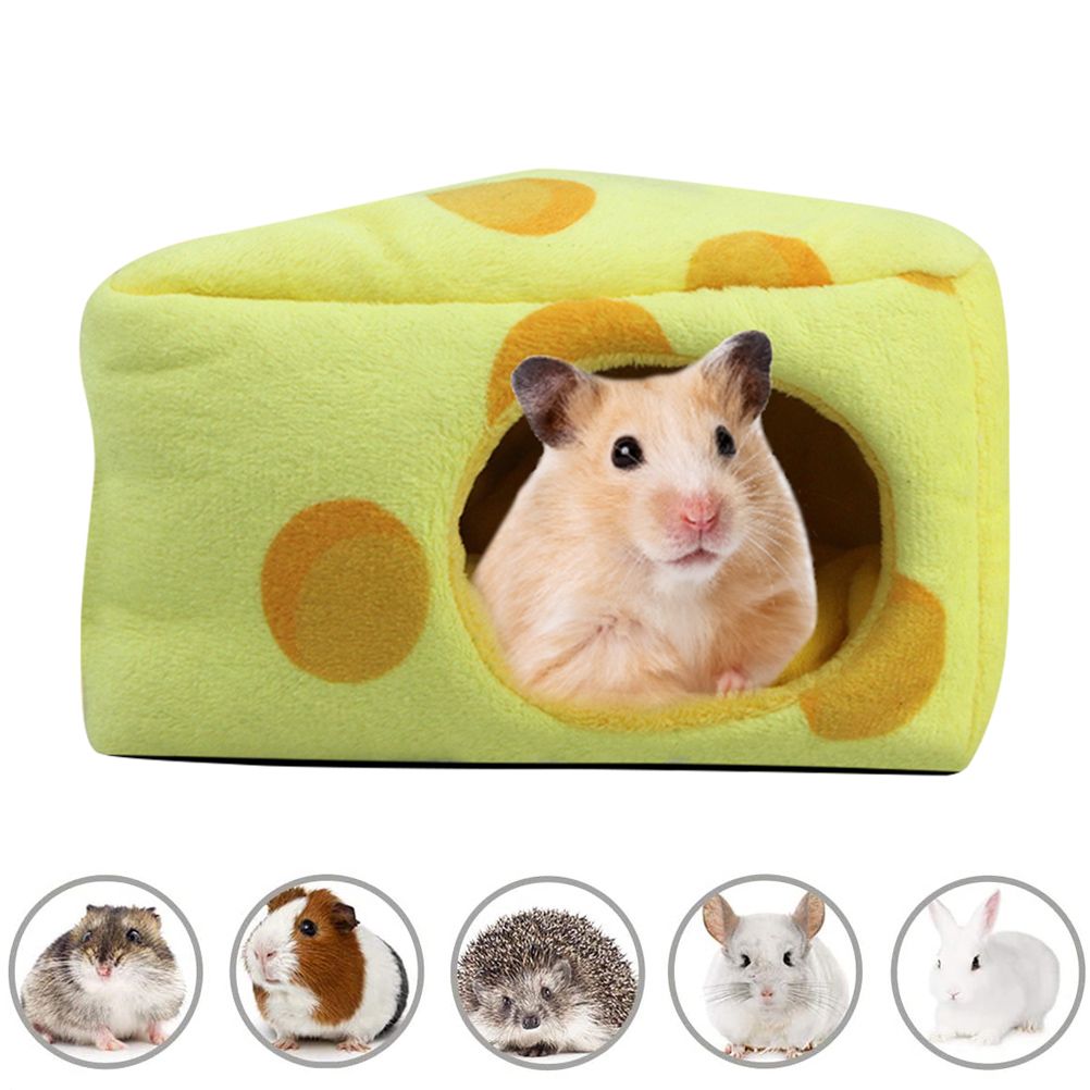 Cheese Shaped Pet Hamster Sleeping Warm Nest Winter Warm Beds Cave Pet Supplies