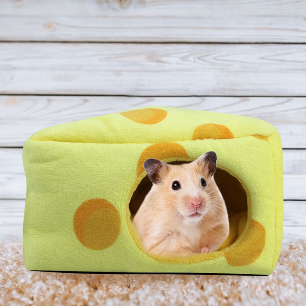 Cheese Shaped Pet Hamster Sleeping Warm Nest Winter Warm Beds Cave Pet Supplies