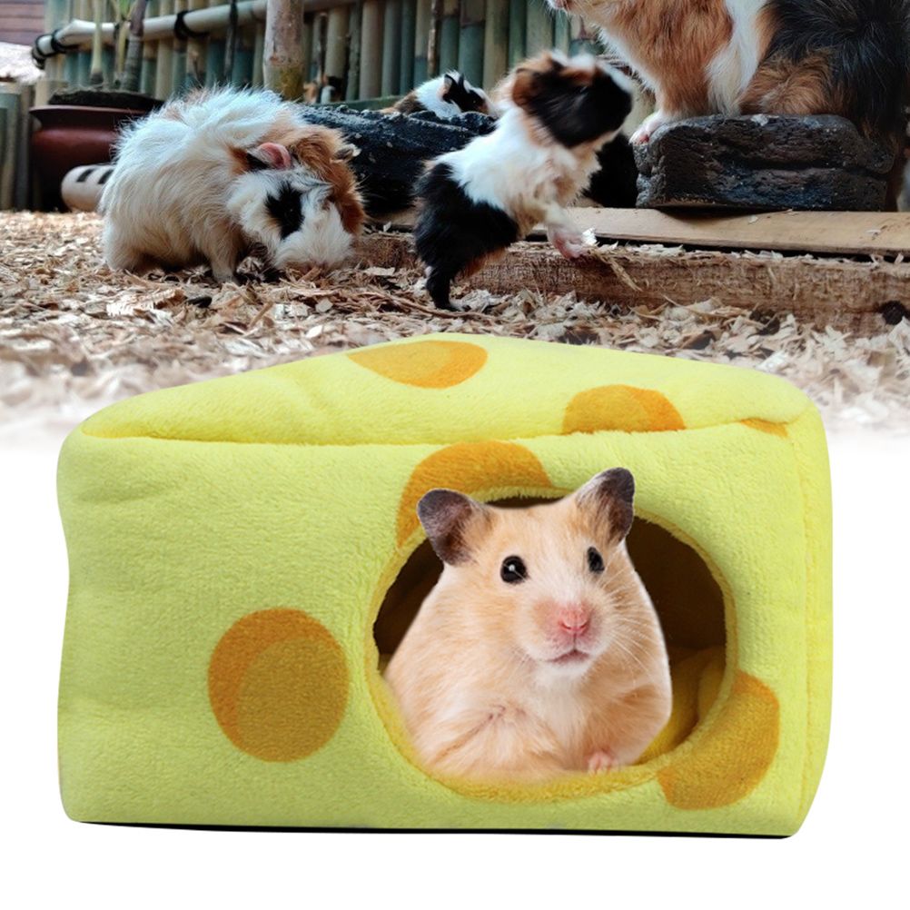Cheese Shaped Pet Hamster Sleeping Warm Nest Winter Warm Beds Cave Pet Supplies